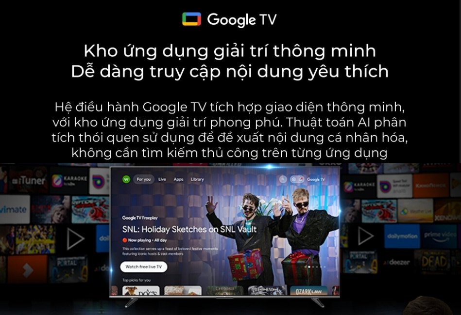 Hệ điều hành Google TV thân thiện
