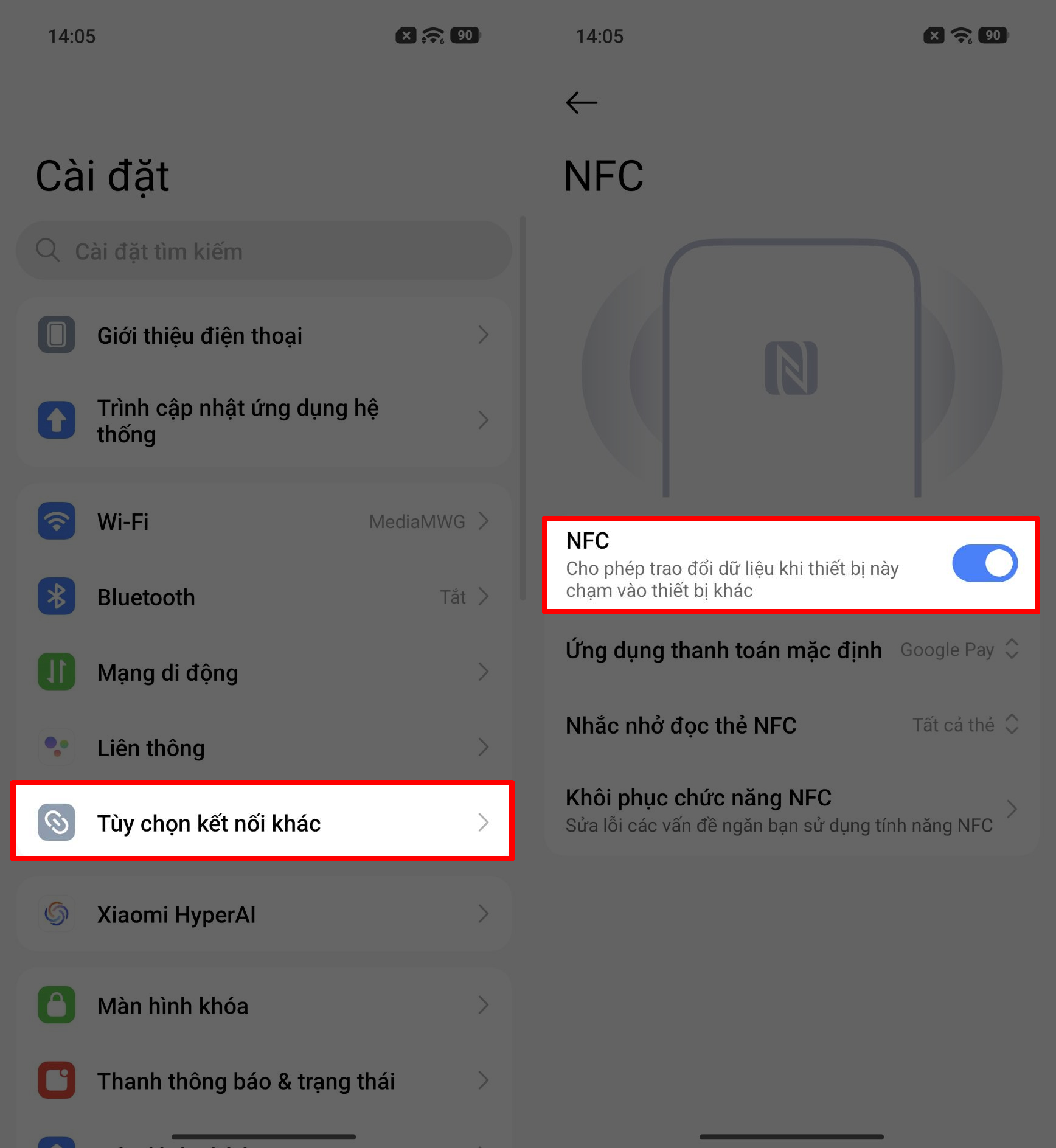 Cách bật NFC trên Xiaomi 17T Series Cách bật NFC trên Xiaomi 17T Series