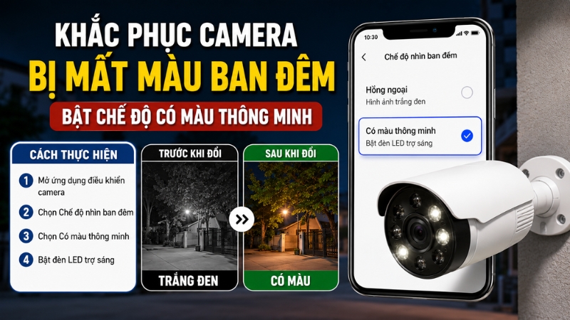 Camera chuyển sang chế độ hồng ngoại ban đ&ecirc;m