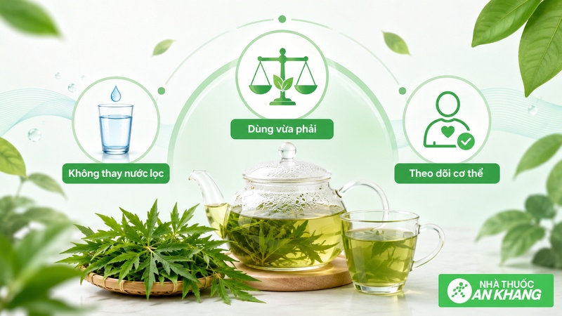 Không nên uống nước lá đinh lăng thay nước lọc hoặc dùng quá đặc, quá nhiều trong thời gian dài