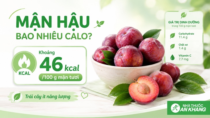 Trung bình 100g mận tươi cung cấp khoảng 46 kcal, nhưng lượng calo có thể tăng nếu ăn kèm muối đường, siro hoặc chế biến món ngọt. Trung bình 100g mận tươi cung cấp khoảng 46 kcal, nhưng lượng calo có thể tăng nếu ăn kèm muối đường, siro hoặc chế biến món ngọt.