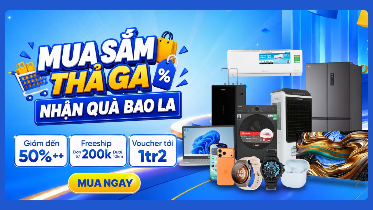 MWG Shop: Mua sắm thả ga - nhận quà bao la MWG Shop