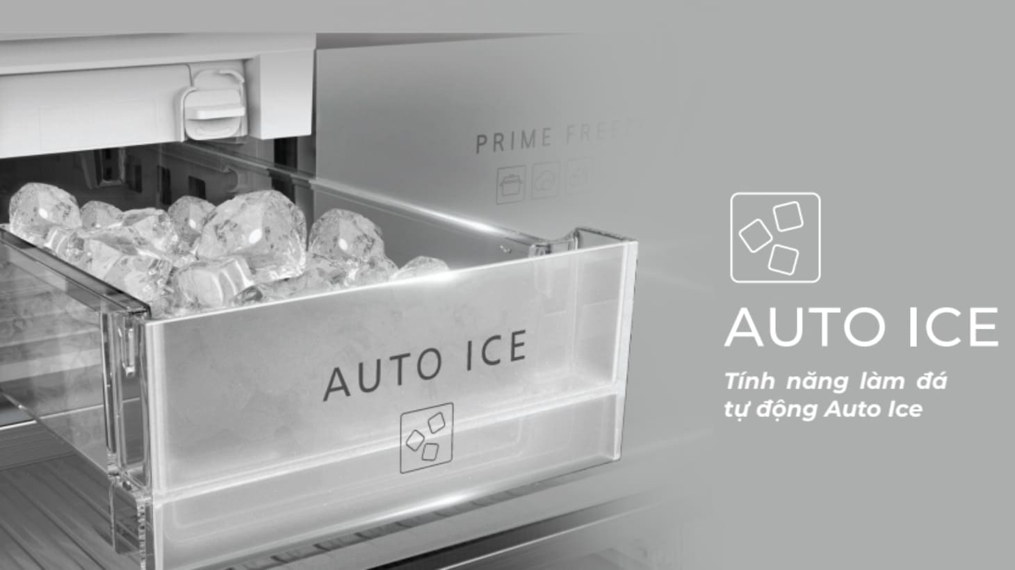Công nghệ làm đá tự động Auto Ice trên tủ lạnh Panasonic thế hệ mới