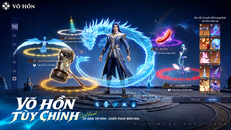 Võ Hồn, Hồn Hoàn và Hồn Cốt là các yếu tố quan trọng giúp định hình lối chơi. Võ Hồn, Hồn Hoàn và Hồn Cốt là các yếu tố quan trọng giúp định hình lối chơi.