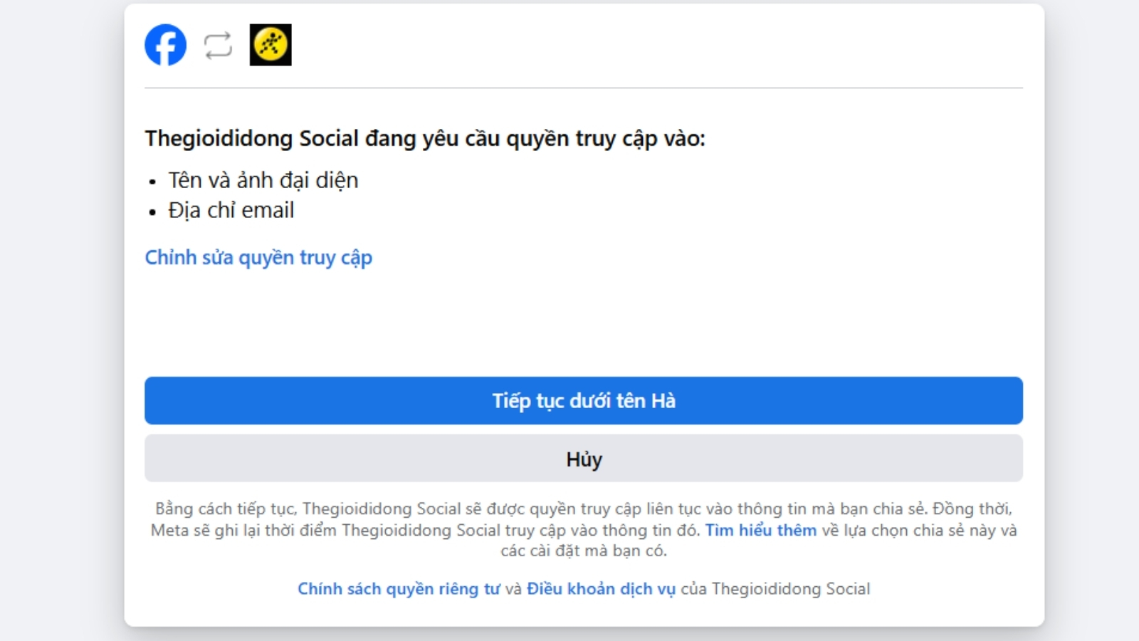 Cấp quyền truy cập