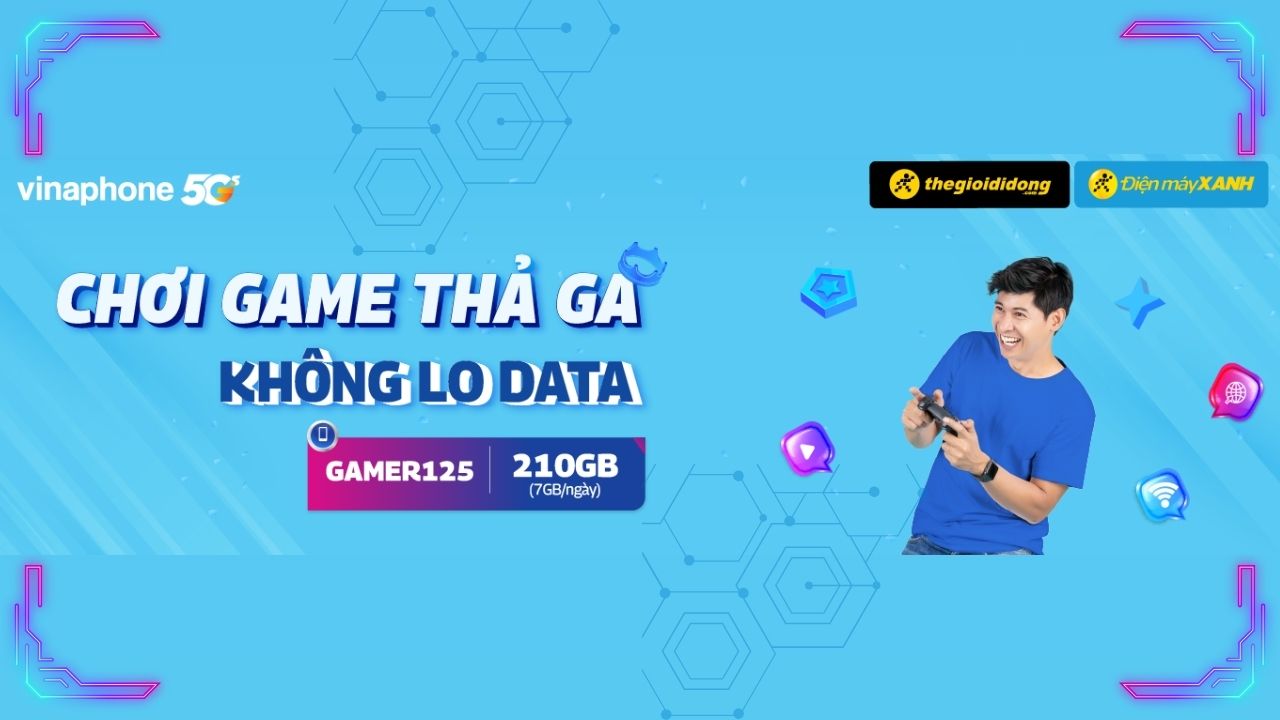 Chiến game thả ga - Không lo hết data cùng gói cước GAMER125 tại TGDĐ Chiến game thả ga - Không lo hết data cùng gói cước GAMER125 tại TGDĐ