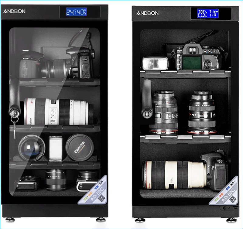 Andbon AD-50C dung tích 50 lít phù hợp người có nhiều thiết bị và muốn tối ưu chi phí khi chọn tủ chống ẩm máy ảnh