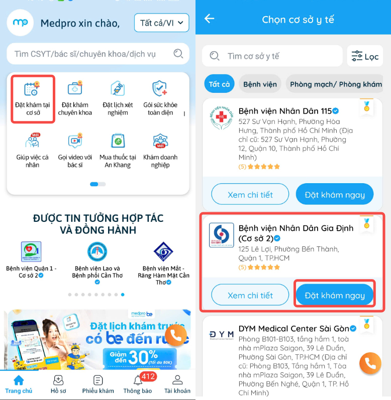 Cách đặt lịch khám bệnh trên Medpro Cách đặt lịch khám bệnh trên Medpro