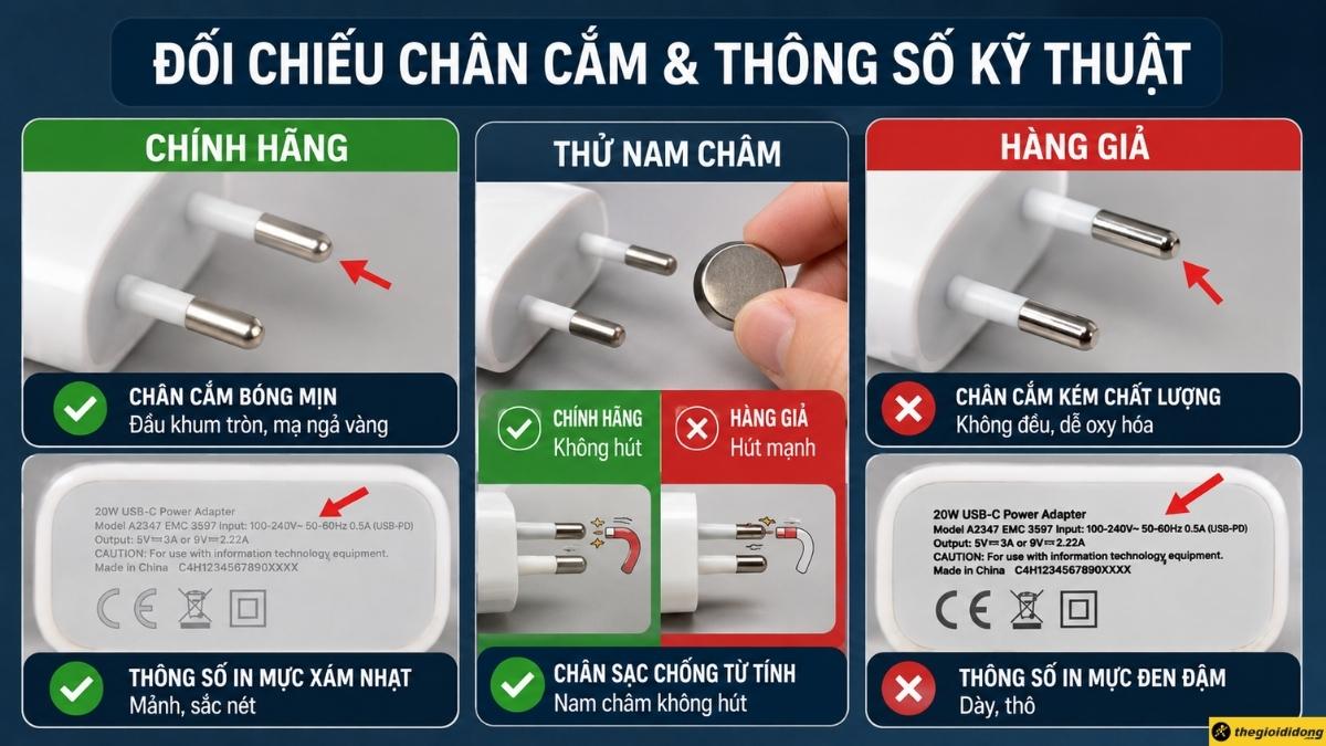 Đối chiếu kết cấu chân cắm điện và thông số kỹ thuật Đối chiếu kết cấu chân cắm điện và thông số kỹ thuật