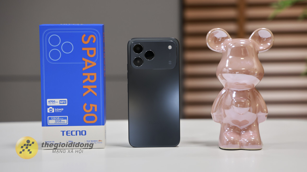 Trên tay TECNO Spark 50: Thiết kế quen quen, chip Helio G81 ổn định và pin lớn 6.700 mAh