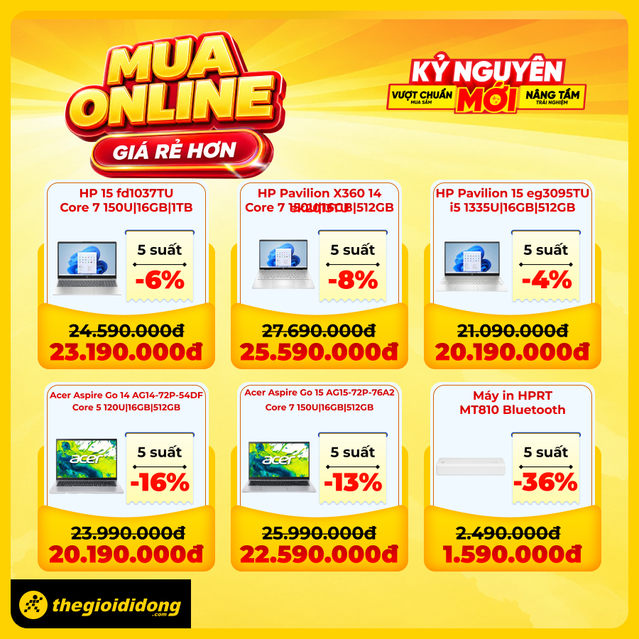 Mua online giá rẻ hơn tại TGDĐ: iPhone, Samsung, OPPO giảm đến 26%, quay số trúng voucher đến 1 triệu