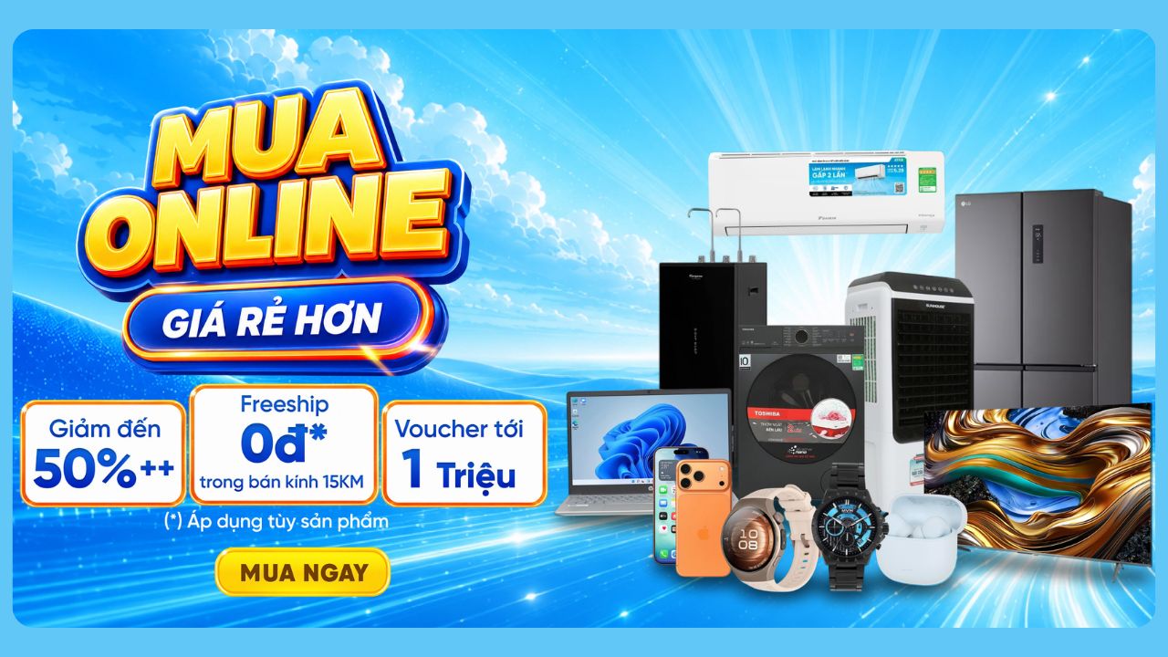 Mua online giá rẻ hơn trên MWG Shop MWG Shop
