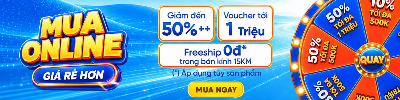 Mua online giá rẻ hơn trên MWG Shop Vòng quay