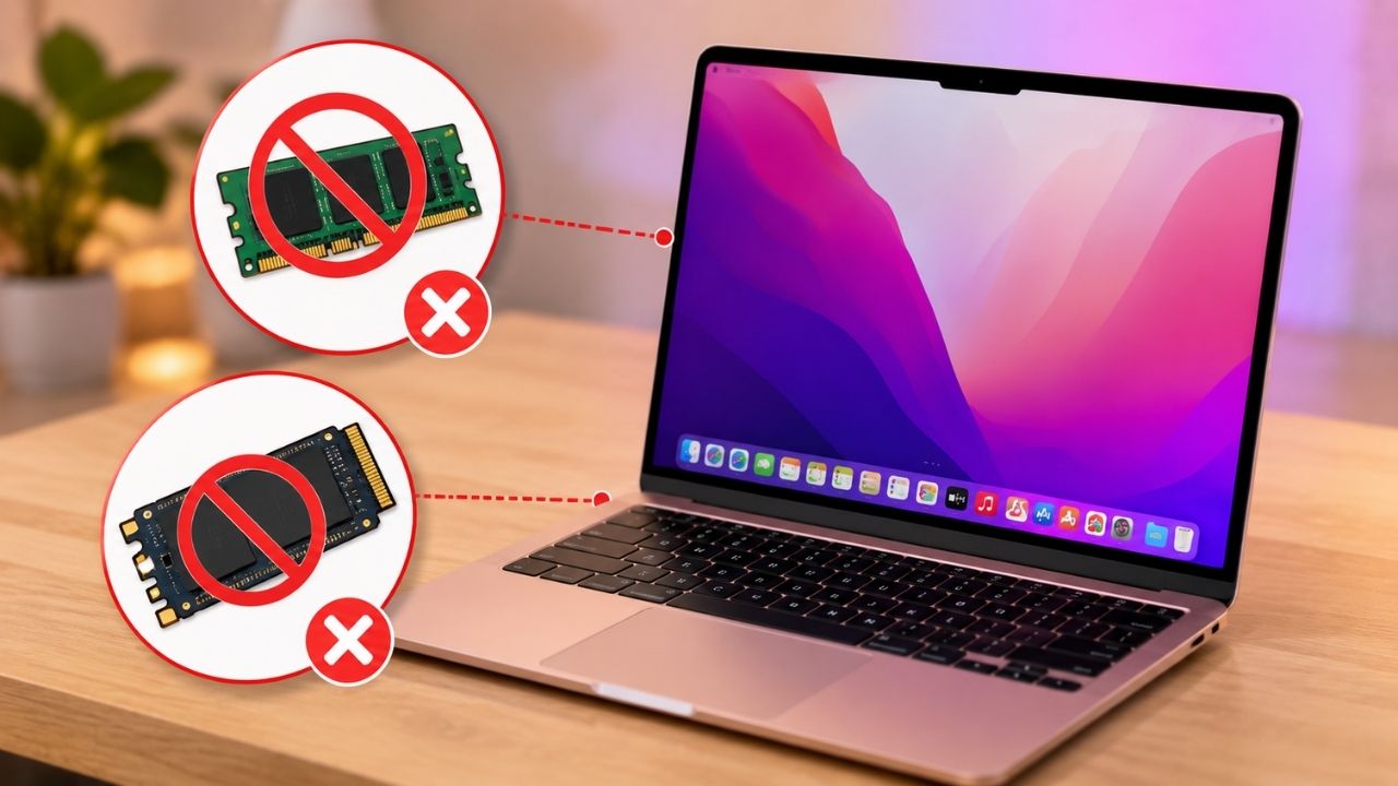 Người dùng không thể nâng cấp RAM và SSD trên MacBook Người dùng không thể nâng cấp RAM và SSD trên MacBook