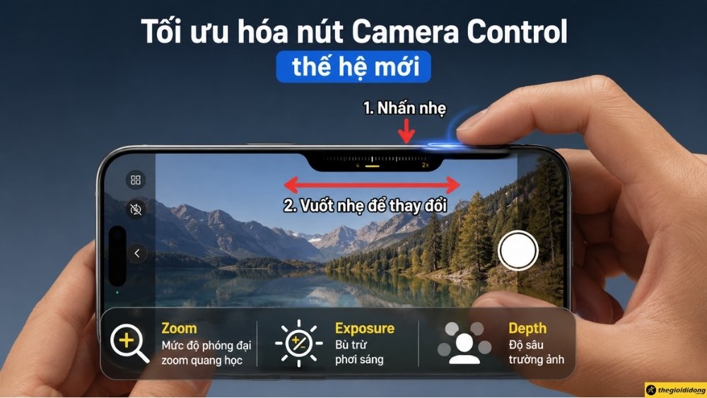 Vuốt nhẹ ng&oacute;n tay tr&ecirc;n bề mặt ph&iacute;m để thay đổi c&aacute;c c&ocirc;ng cụ
