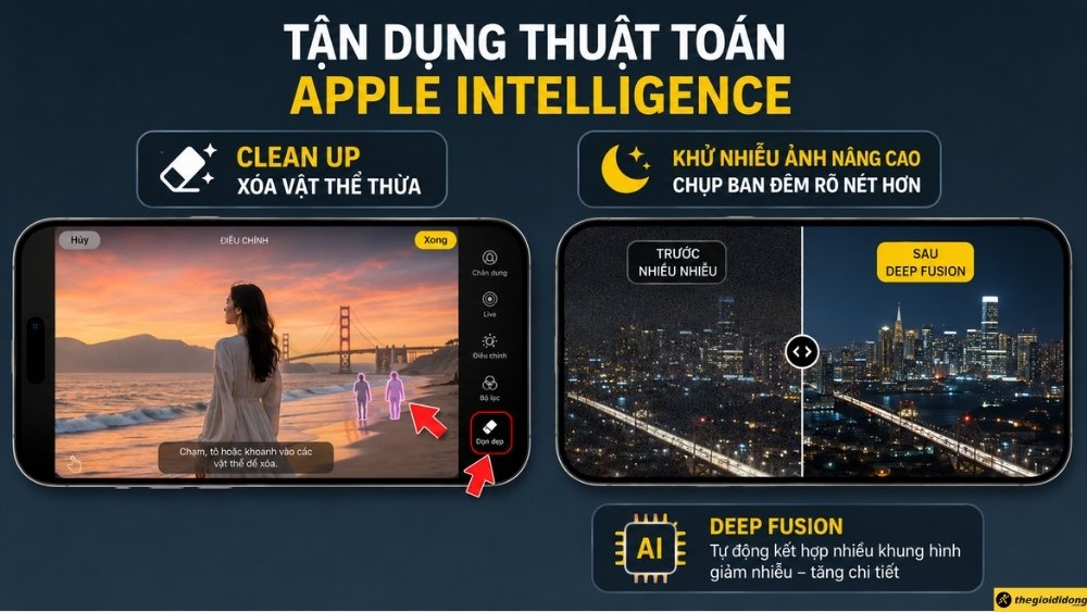 T&iacute;nh năng Clean Up v&agrave; Khử nhiễu n&acirc;ng cao