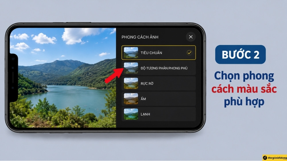 Lựa chọn c&aacute;c phong c&aacute;ch m&agrave;u sắc