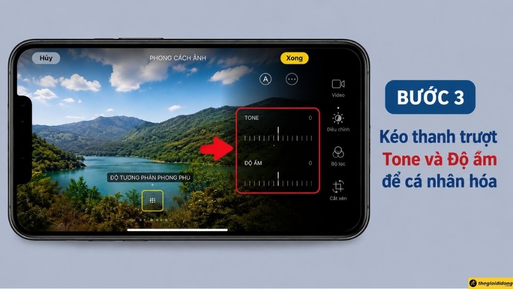 Điều chỉnh đồ họa Tone v&agrave; Độ ấm