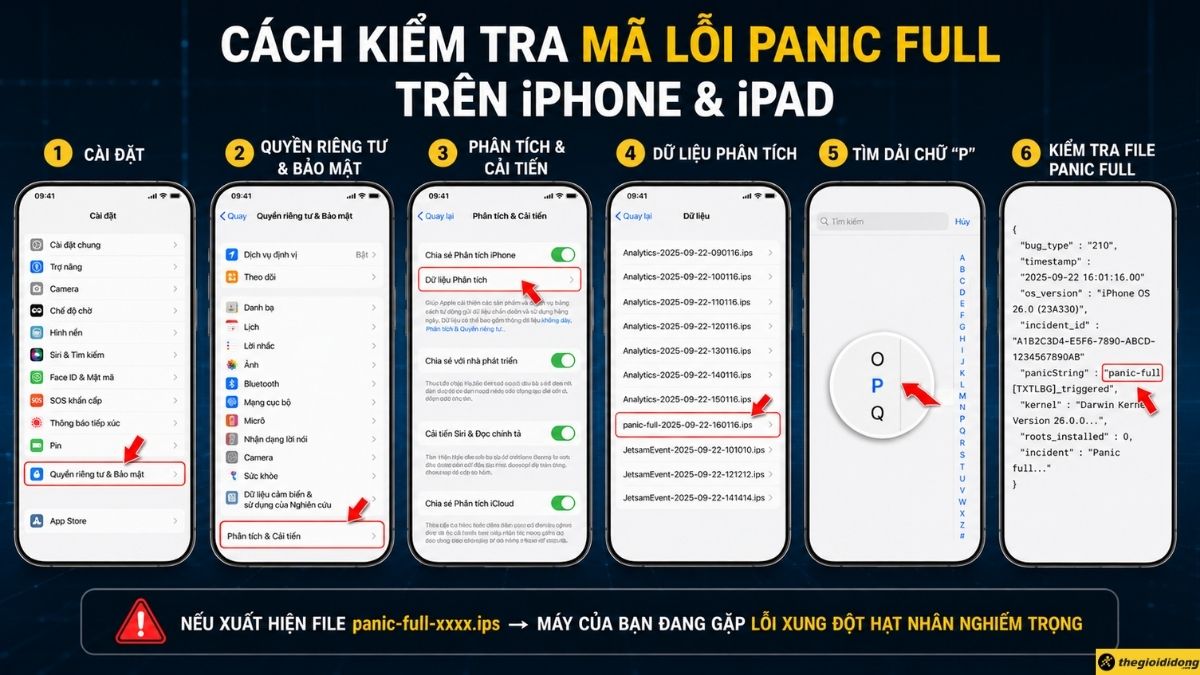 Kiểm tra dính mã lỗi Panic Full Kiểm tra dính mã lỗi Panic Full