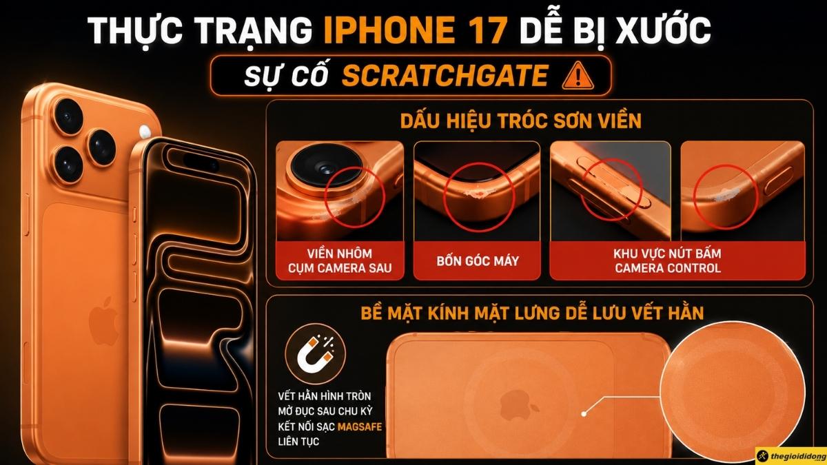 Thực trạng iPhone 17 dễ bị xước Thực trạng iPhone 17 dễ bị xước