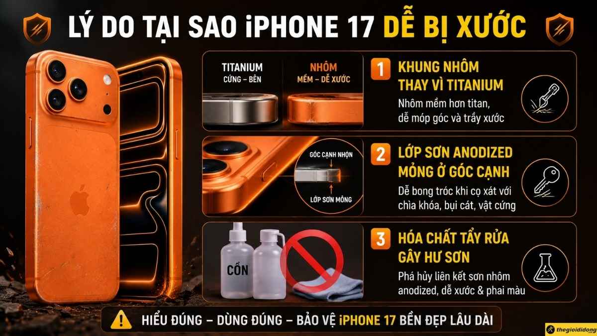 Lý do tại sao iPhone 17 dễ bị xước Lý do tại sao iPhone 17 dễ bị xước