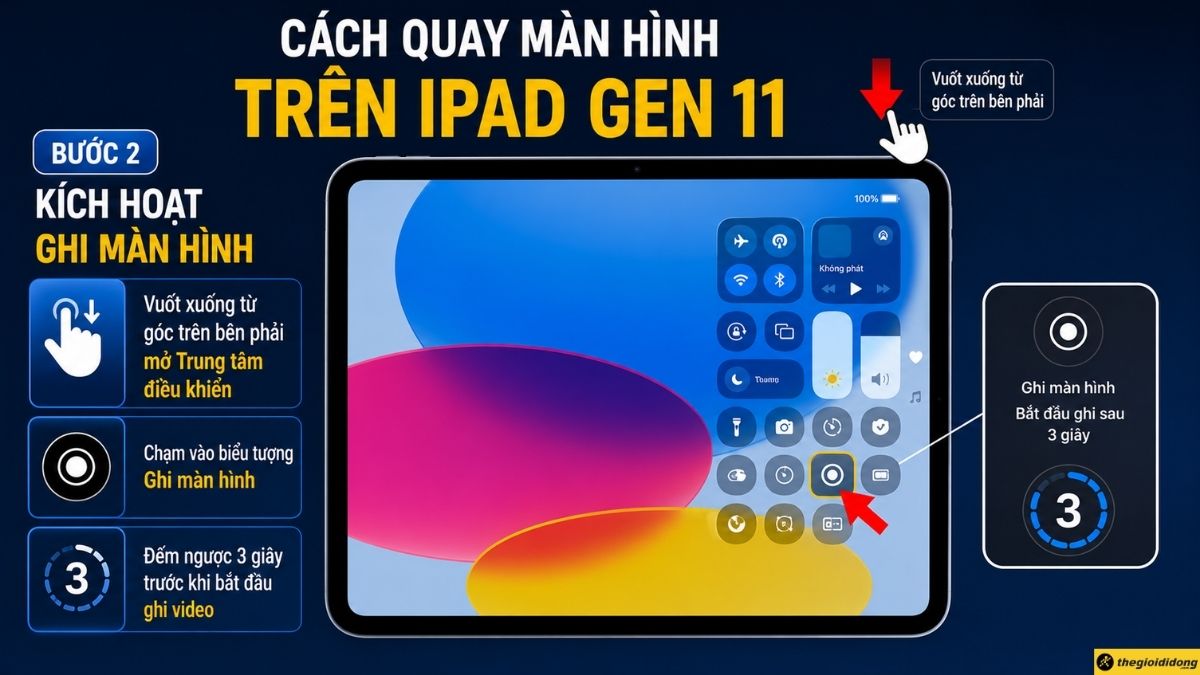 K&iacute;ch hoạt tiến tr&igrave;nh ghi video m&agrave;n h&igrave;nh