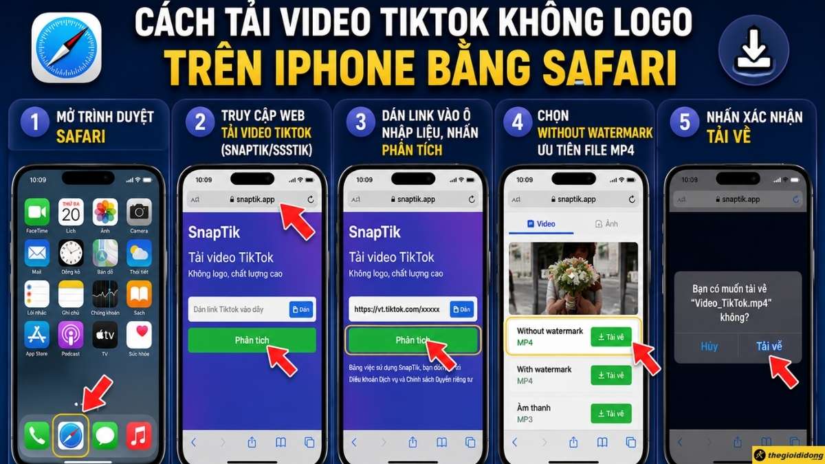 D&ugrave;ng web tải video bằng Safari