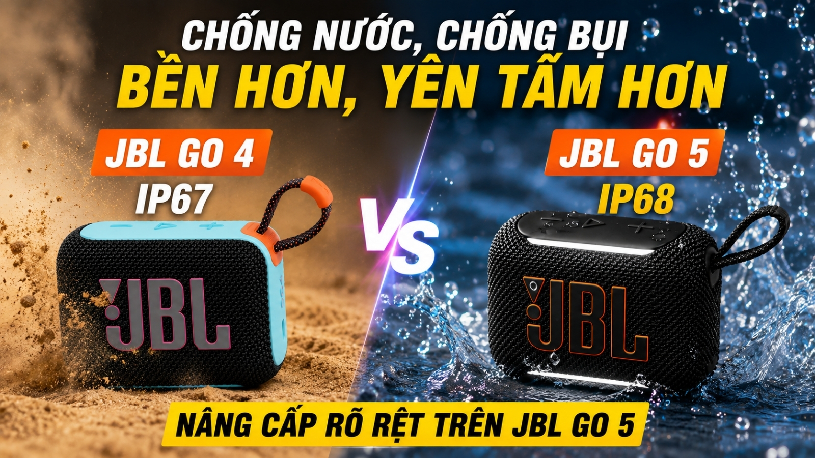 So s&aacute;nh khả năng chống nước, chống bụi