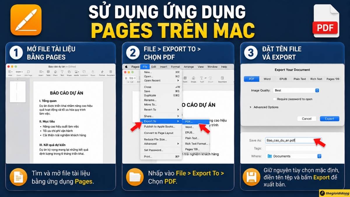 Sử dụng ứng dụng Pages