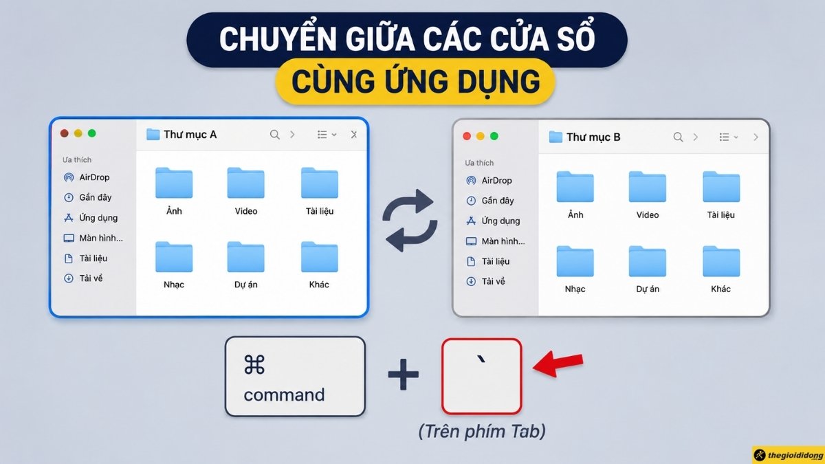 Chuyển giữa c&aacute;c cửa sổ của c&ugrave;ng ứng dụng