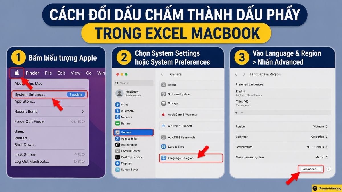 Nhấn v&agrave;o n&uacute;t Advanced