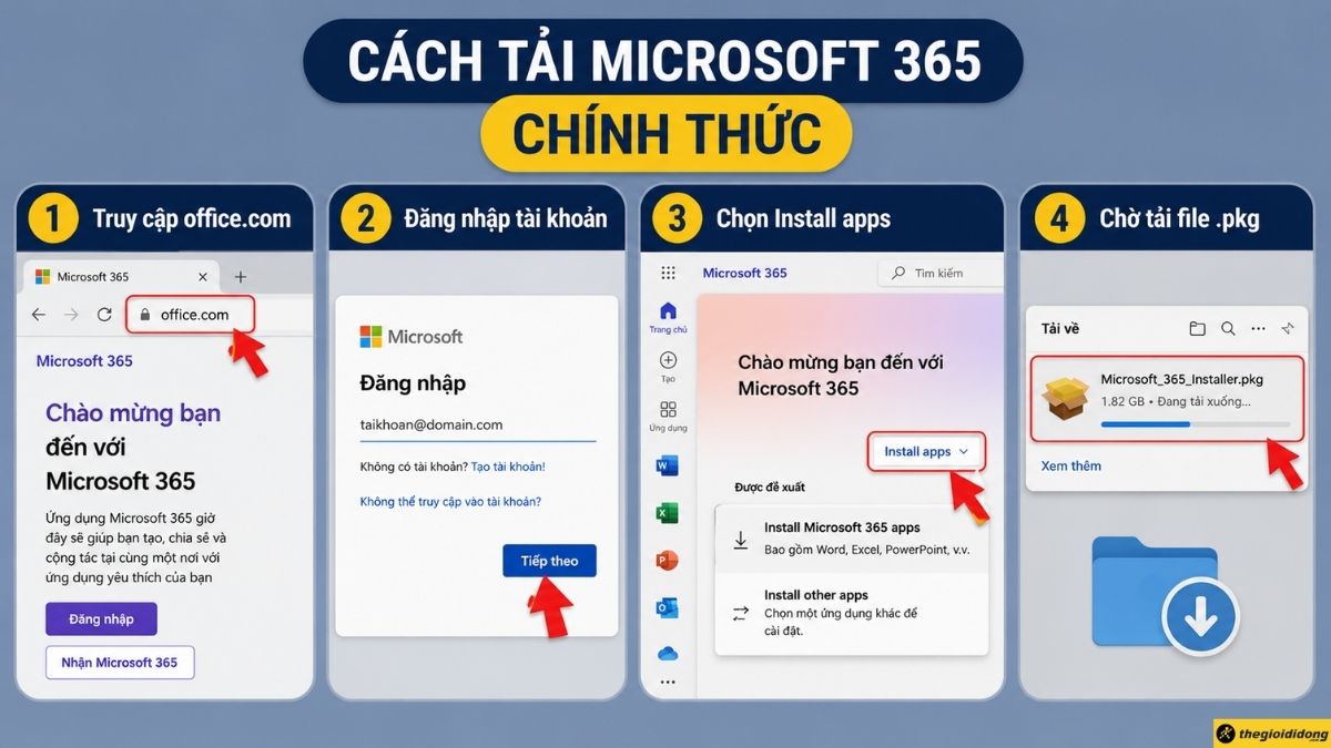 C&aacute;ch tải Microsoft 365 ch&iacute;nh thức