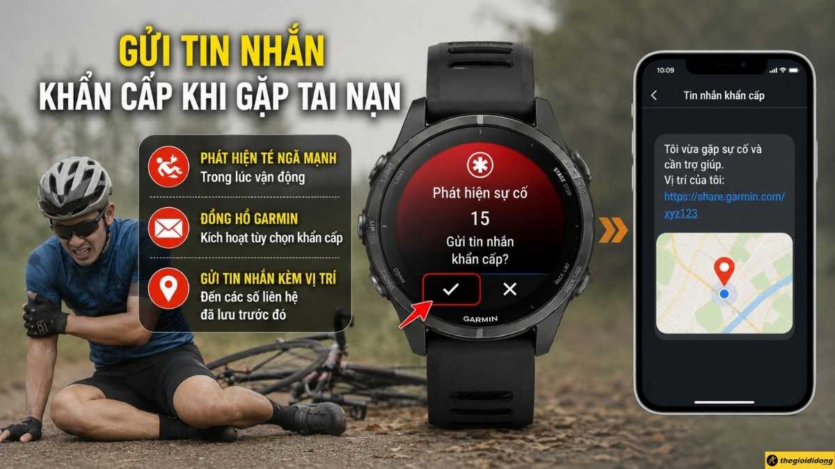 Gửi tin nhắn khẩn cấp khi gặp tai nạn
