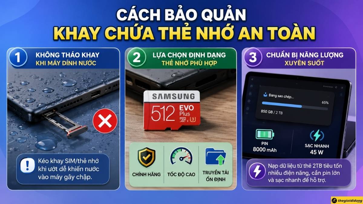 C&aacute;ch bảo quản khay chứa thẻ nhớ an to&agrave;n