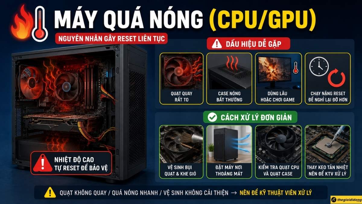 Máy quá nóng (CPU/GPU) Máy quá nóng (CPU/GPU)