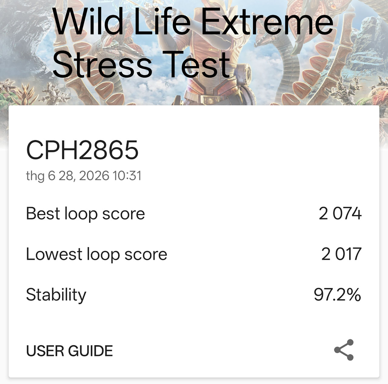 3Dmark Wild Life Extreme Stress Test