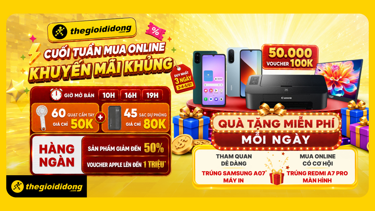 Sale khủng cuối tuần đã trở lại rồi đây, cơ hội trúng quà siêu to, săn điện thoại, máy in phun màu 0đ Sale khủng cuối tuần đã trở lại rồi đây, cơ hội trúng quà siêu to, săn điện thoại, máy in phun màu 0đ