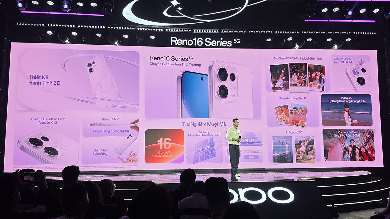 Toàn cảnh sự kiện ra mắt OPPO Reno16 Series