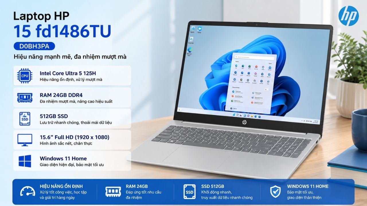 Laptop HP 15 fd1486TU - D0BH3PA