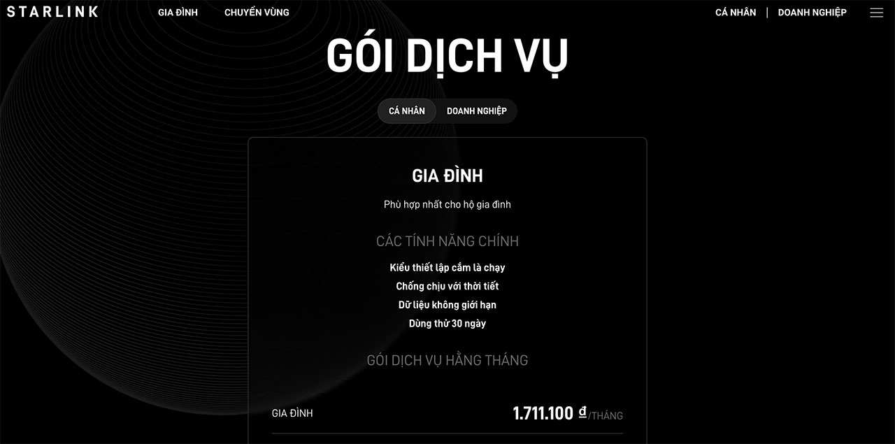 Starlink Chính Thức Báo Giá Tại Việt Nam Starlink Chính Thức Báo Giá Tại Việt Nam