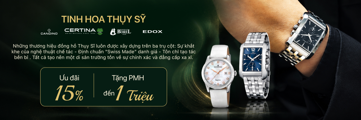 Đại Tiệc Đồng Hồ Cao Cấp, Ưu Đãi Đến 20%, Tặng Mã Giảm Đến 1 Triệu, Bảo Hành 1 Năm 1 Đổi 1 Trong Tháng Đầu Tiên