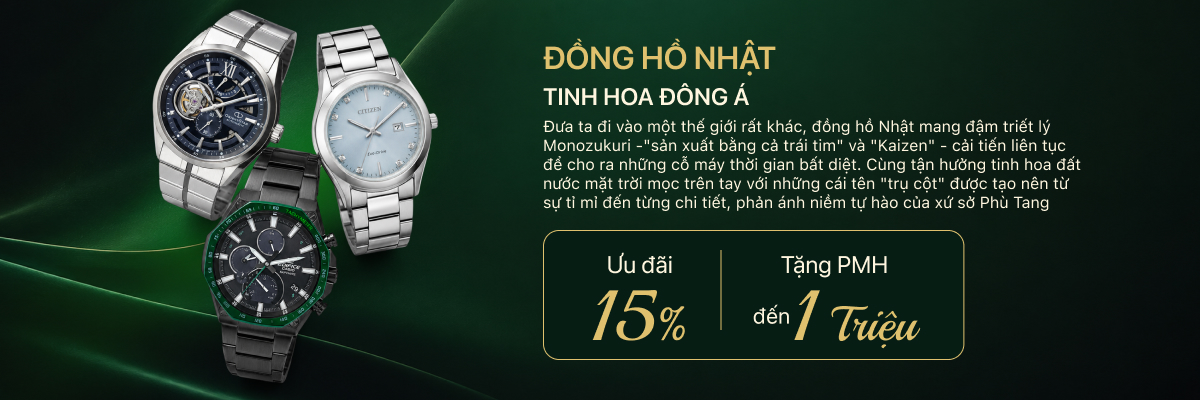 Đại Tiệc Đồng Hồ Cao Cấp, Ưu Đãi Đến 20%, Tặng Mã Giảm Đến 1 Triệu, Bảo Hành 1 Năm 1 Đổi 1 Trong Tháng Đầu Tiên