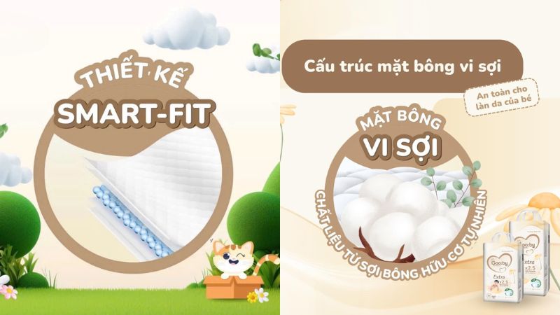 Bỉm GOOBY sở hữu nhiều công nghệ hiện đại và an toàn Bỉm GOOBY sở hữu nhiều công nghệ hiện đại và an toàn