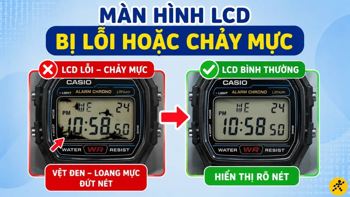 M&agrave;n h&igrave;nh LCD bị lỗi hoặc chảy mực