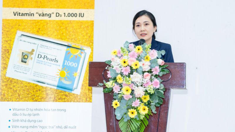 Mở đầu chương trình, đại diện Pharma Nord, Ts. Ds. Cao Thị Thanh Thảo - Giám đốc vận hành đã có phần phát biểu khai mạc, gửi lời chào mừng đến toàn thể khách mời và chính thức khởi động chương trình. Mở đầu chương trình, đại diện Pharma Nord, Ts. Ds. Cao Thị Thanh Thảo - Giám đốc vận hành đã có phần phát biểu khai mạc, gửi lời chào mừng đến toàn thể khách mời và chính thức khởi động chương trình.