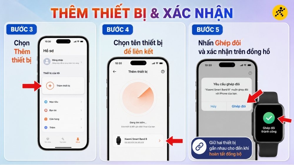 Thêm thiết bị và xác nhận Thêm thiết bị và xác nhận