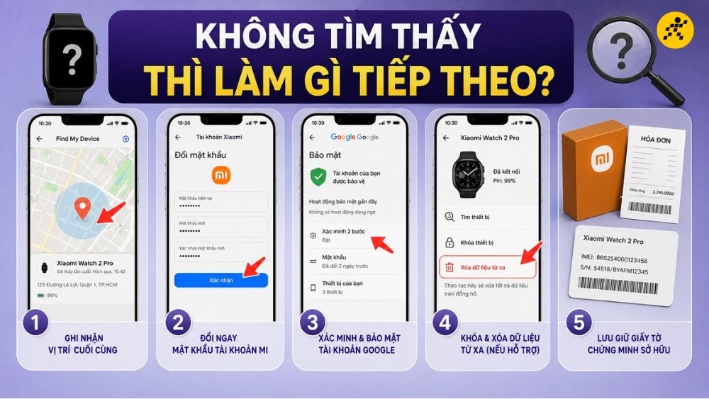 Các bước cần làm nếu không tìm thấy đồng hồ Xiaomi Các bước cần làm nếu không tìm thấy đồng hồ Xiaomi