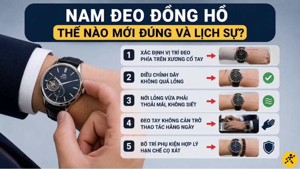 Cách đeo đồng hồ nam đúng và lịch sự Cách đeo đồng hồ nam đúng và lịch sự