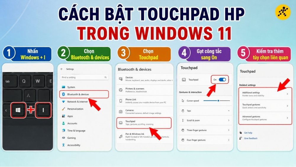 Cách bật touchpad HP trong Windows 11 Cách bật touchpad HP trong Windows 11
