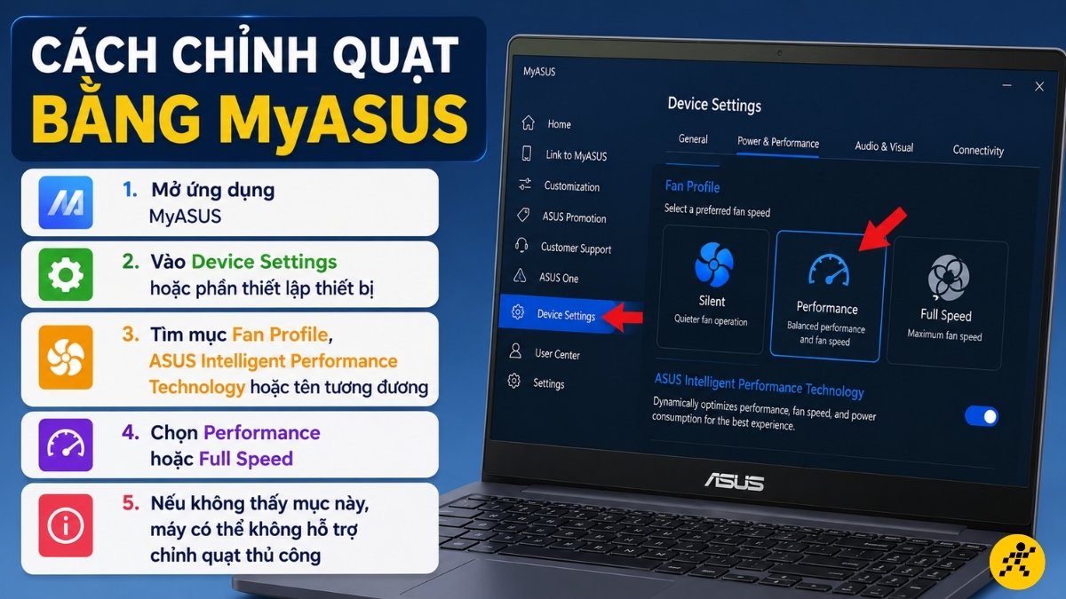 Cách chỉnh quạt bằng MyASUS Cách chỉnh quạt bằng MyASUS